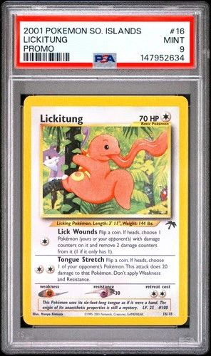 2001 POKEMON SOUTHERN ISLANDS PROMO #16 LICKITUNG PSA 9