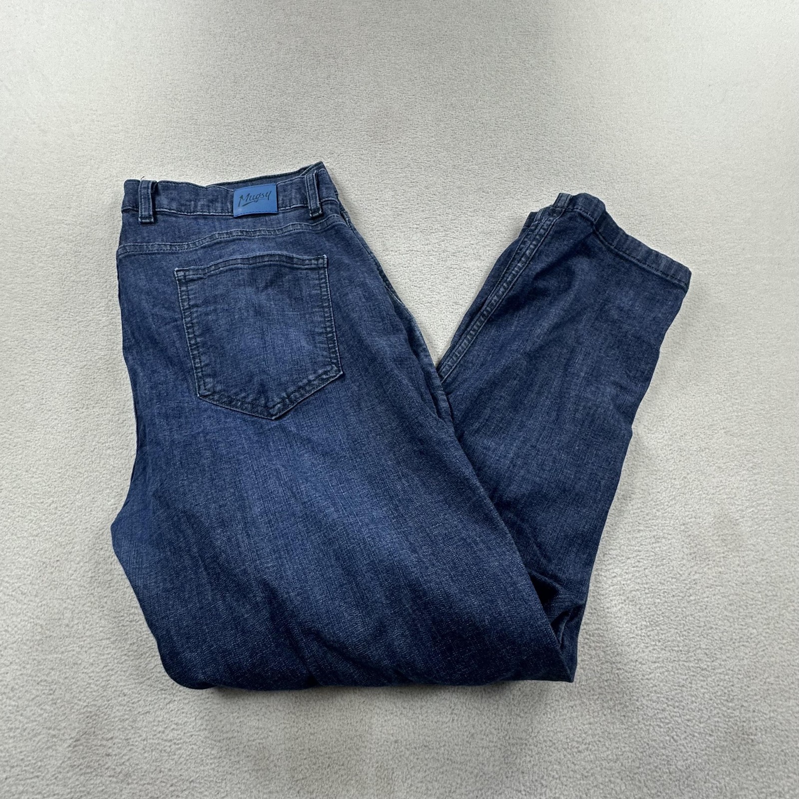 S 38 (36x29) Blue Good Hangs Stretch Denim Straight Leg Pant