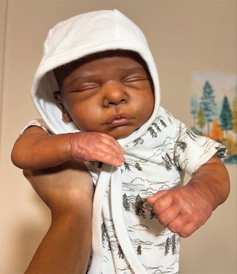 Reborn Baby Dolls Black Boy 19 Inch Realistic Dark Skin Newborn Doll Soft Body A
