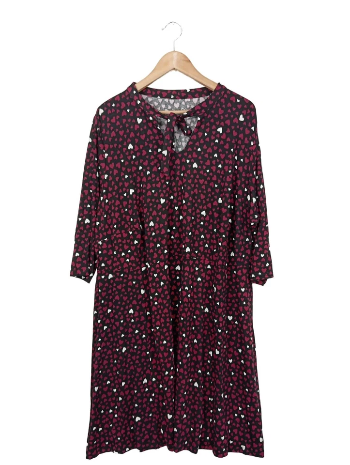 TCHIBO Vestido de Verano Mujeres Vestido Talla EU 52 negro-rojo oscuro-blanco - Imagen 1 de 4