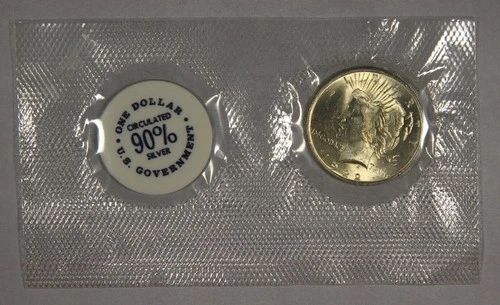 1922-P GSA Soft Pack $1 Silver Peace Dollar BU with Envelope OGP