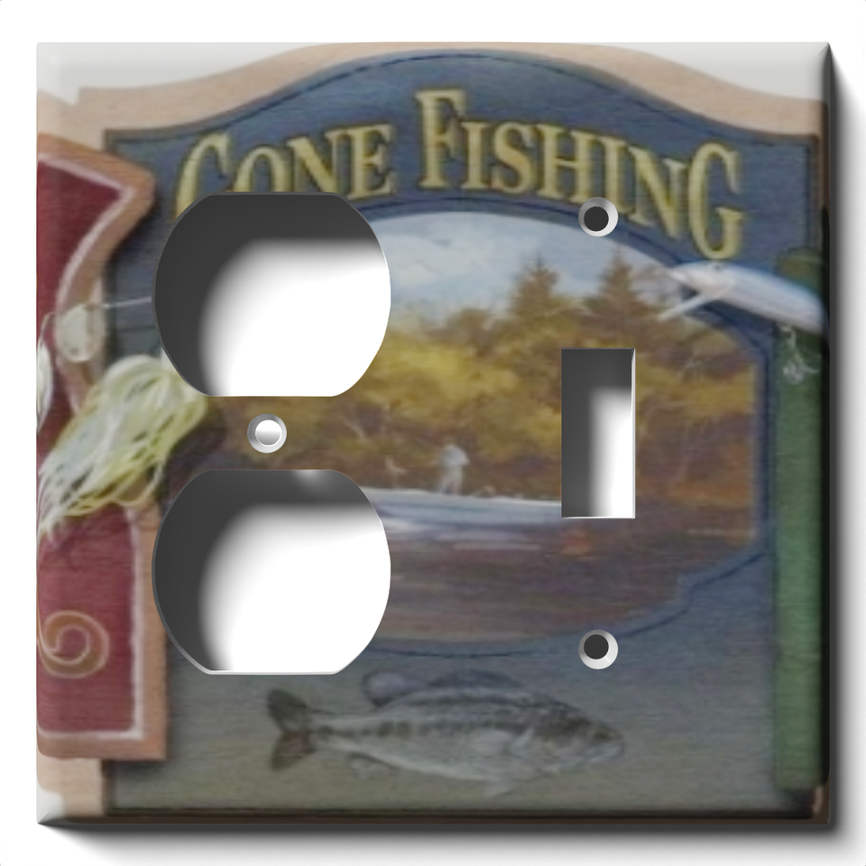 Gone Fishing Decorative Light Switch Plate Cover Outlet Wall Plate | eBay