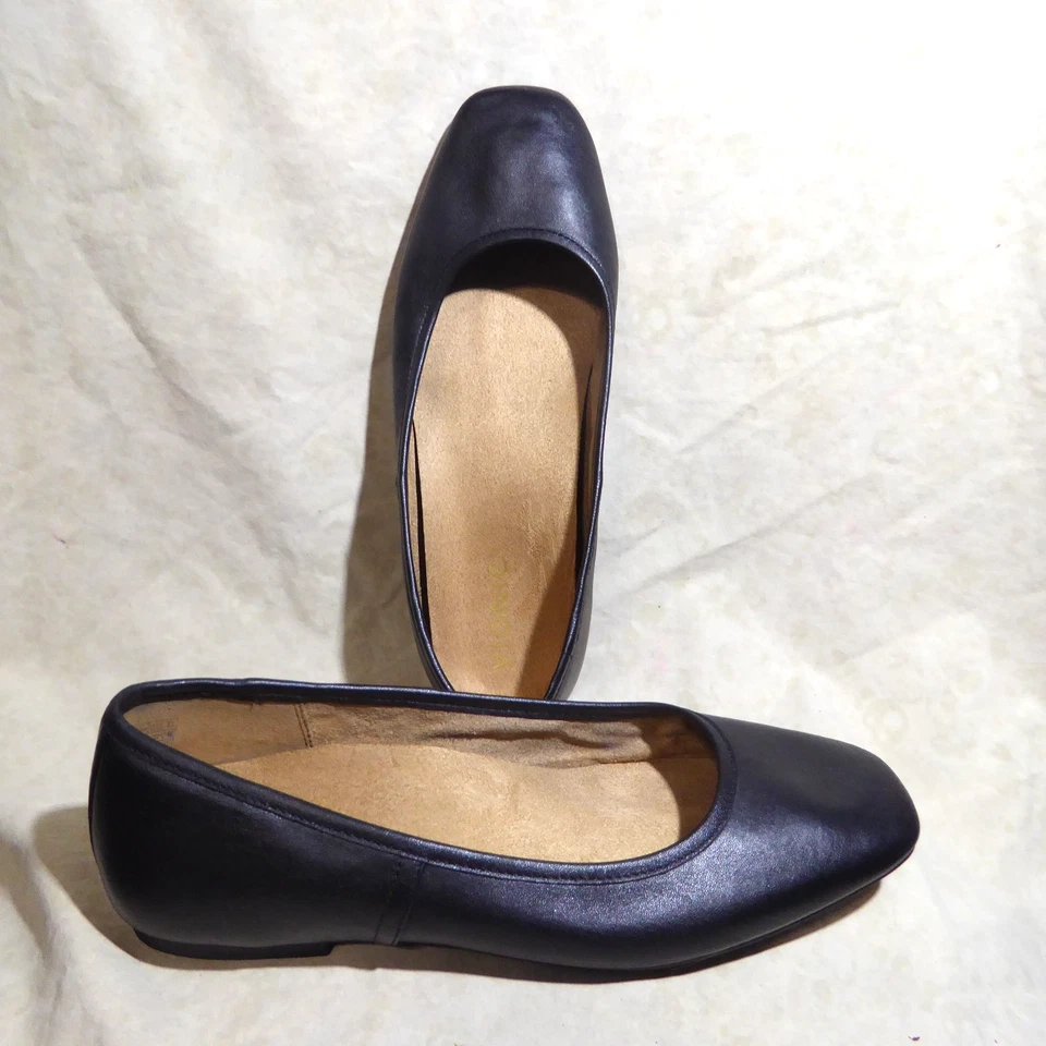 🩰 Vionic Cushioned Ballet Flats sz 8 M Black Leather; Removable Comfort Insoles - Image 2 of 4