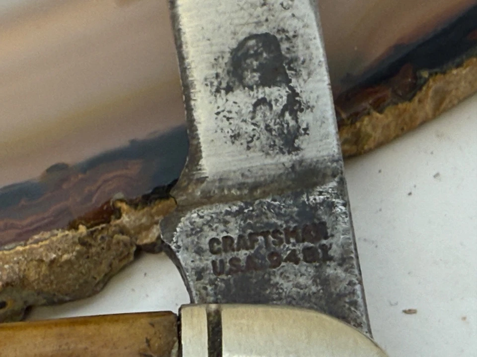 Vintage Prę-1960 Craftsmand 9481 patrón de alce de 2 hojas con hueso jigged--2550,25 Foto 3 de 4