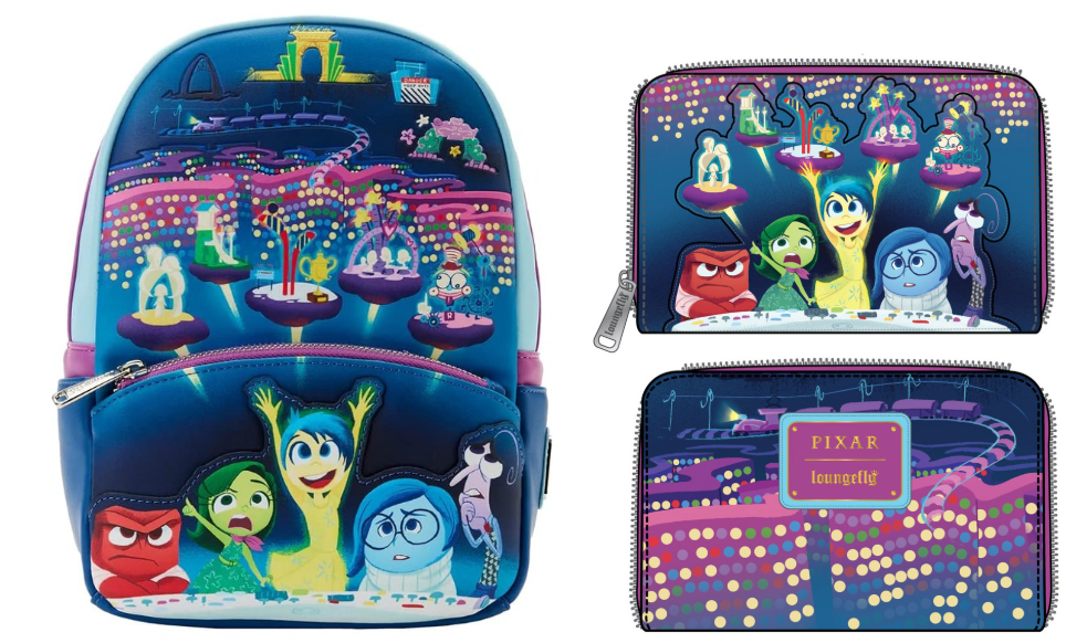 Pixar Moments Inside Out Loungefly Mini Backpack AND 