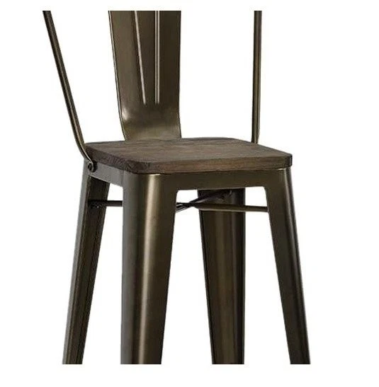 Set of 2 - Dhp luxor 24 inch antique bronze barstools - Image 3 of 4