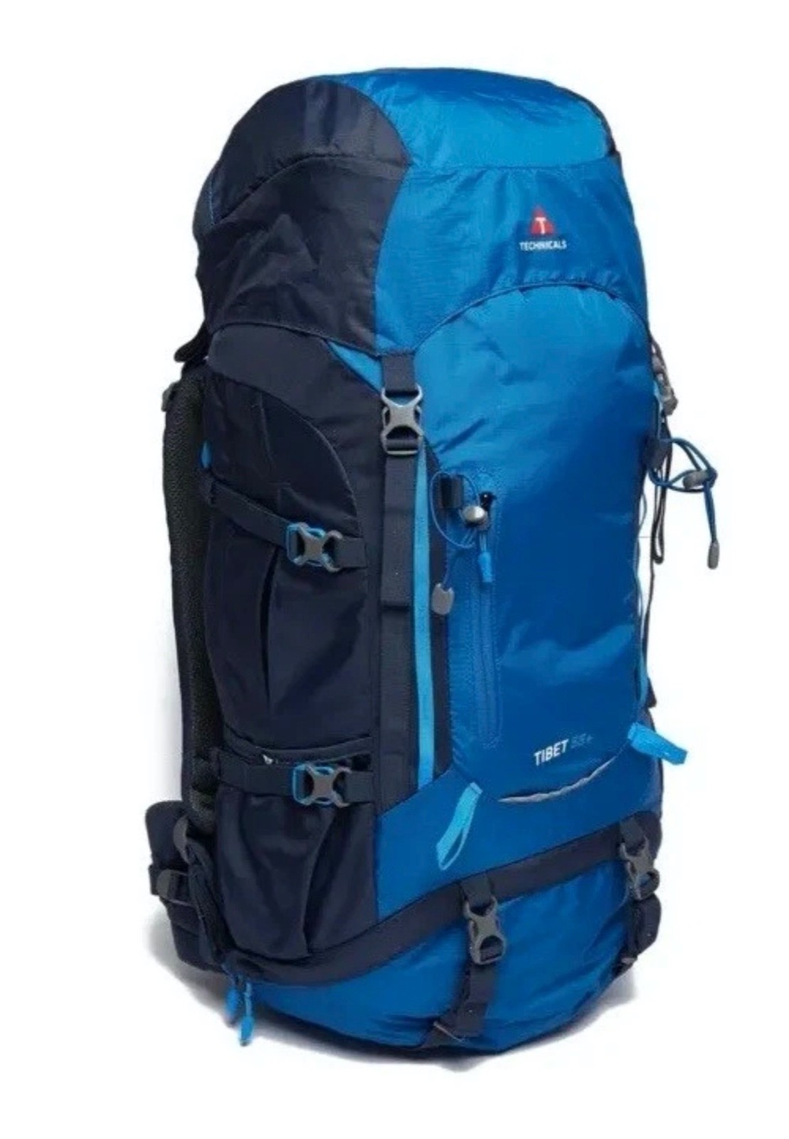 Technicals Tibet 55L Mochila Mochila Azul Senderismo Caminar Bolso Acolchado **Precio de venta sugerido por el fabricante 90 GBP**