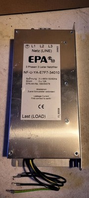 EPA GmbH NF-U-YA-E7F7-34010 3-Phasen 3-Leiter Netzfilter 480 V AC (50/60 Hz) 10A
