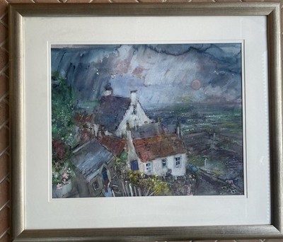 Crail von Ruth M L Walker, (1942-2024) Aquarell, signiert und gerahmt