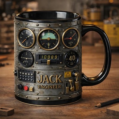 Personalized Engineer Mug, Custom Name Mechanical Engineer Coffee Mug,