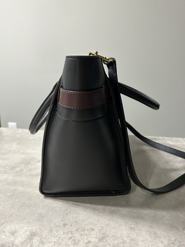 Mulberry Zipper Bayswater Animal Skin and Black Brown Leather Crossbody Handbag - Picture 8 of 13
