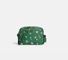 ☂️🍄Coach☄️MINI☄️Camera Bag With Mystical Floral Print Gunmetal/Green Multi