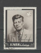 AJMAN - TIMBRE DE JOHN FITZGERALD KENNEDY . SUPERBE - FJK