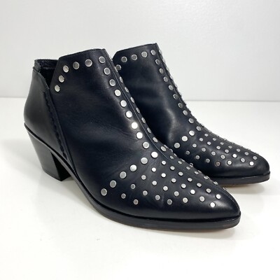 Silver Toe Black Ankle Boots With Silver Detail State Loka Sleek