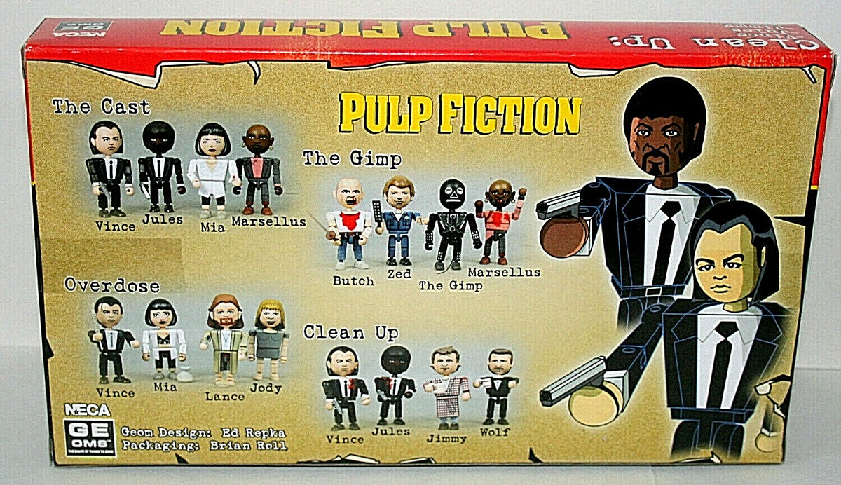 neca pulp fiction フィギュア NECA 4 Mini Figure Set Pulp Fiction Overdose New NOS Box