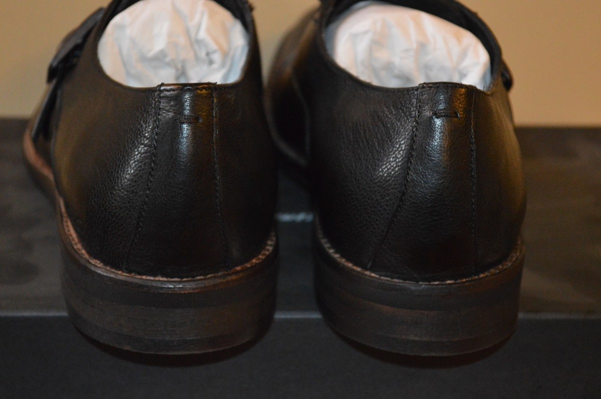 Kenneth Cole New York Shoes Mens Size 9 Black Leather Monk Strap Run Around Kenneth Cole New York Black Leather Monk Strap Shoes Size  main image 4