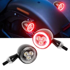 2PCS LED Turn Signal DRL Brake Lights Indicator For Harley Honda Yamaha Suzuki