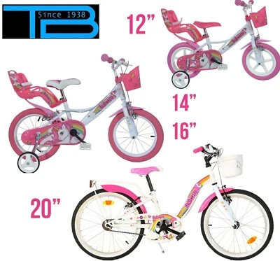 Bici UNICORNO 12'' 14'' 16'' 20'' Dino Bikes
