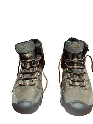 KEEN Targhee III Mid Waterproof Hiking Boots for Men - Dark Green Size 13