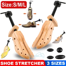 2-Way Solid Wooden Adjustable Shoe Stretcher Expander for Men Women Size 4-13