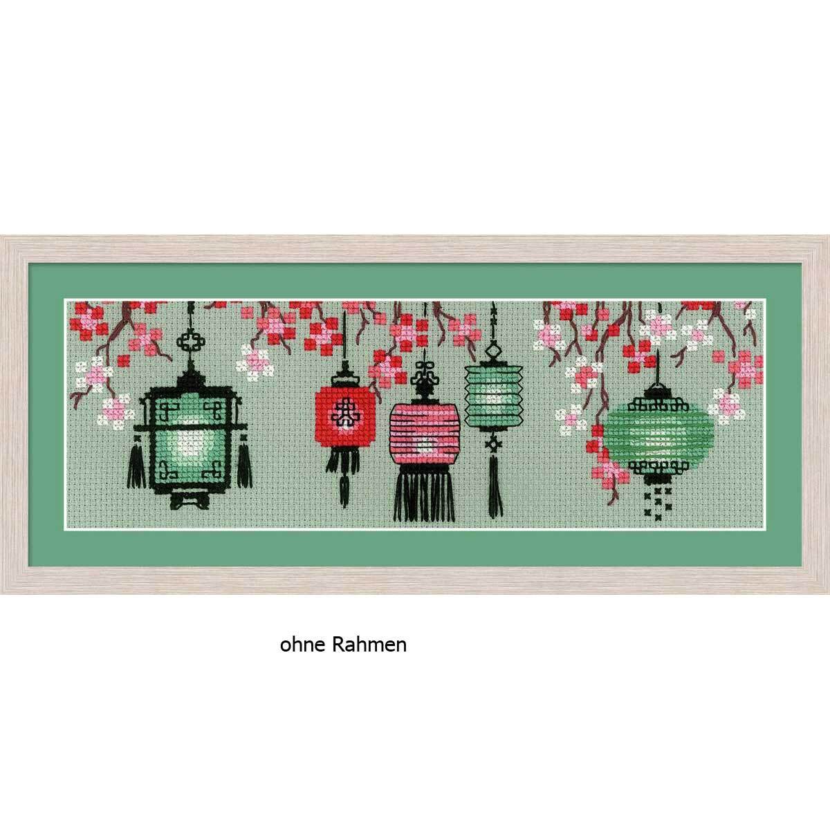 Riolis counted cross stitch Kit Lanterns, DIY