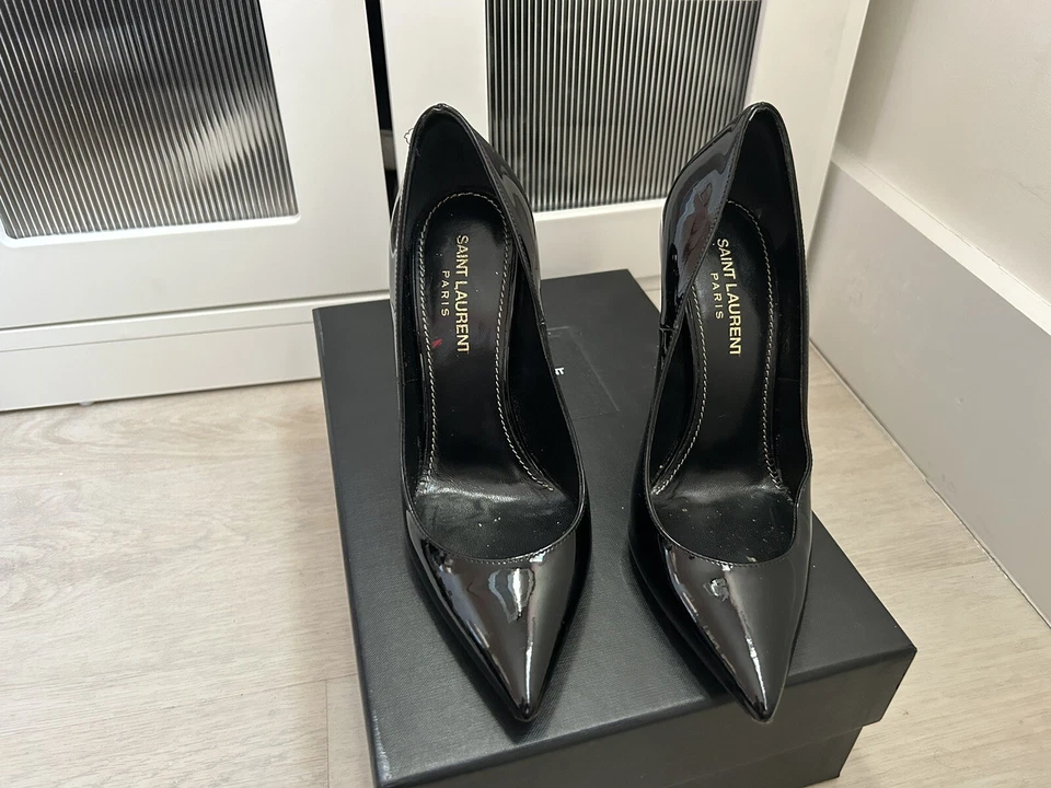 saint laurent opyum pumps All Black Patient Leather Size 6 - Image 4 of 4