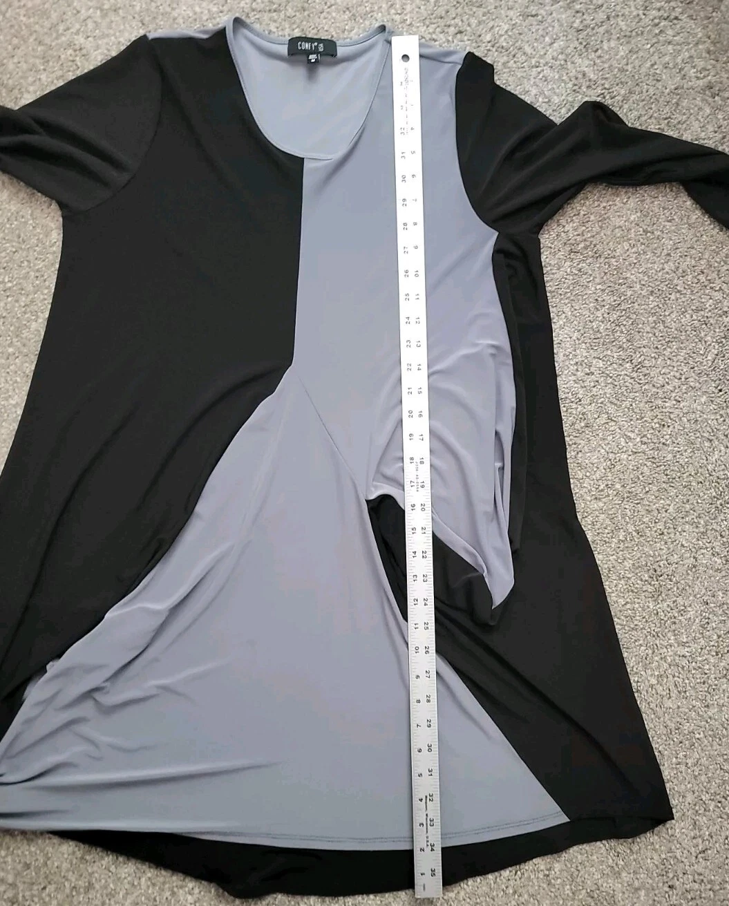 VETEMENTS Comodo abito donna USA taglia media Lagenlook elasticizzato tasche colorblock