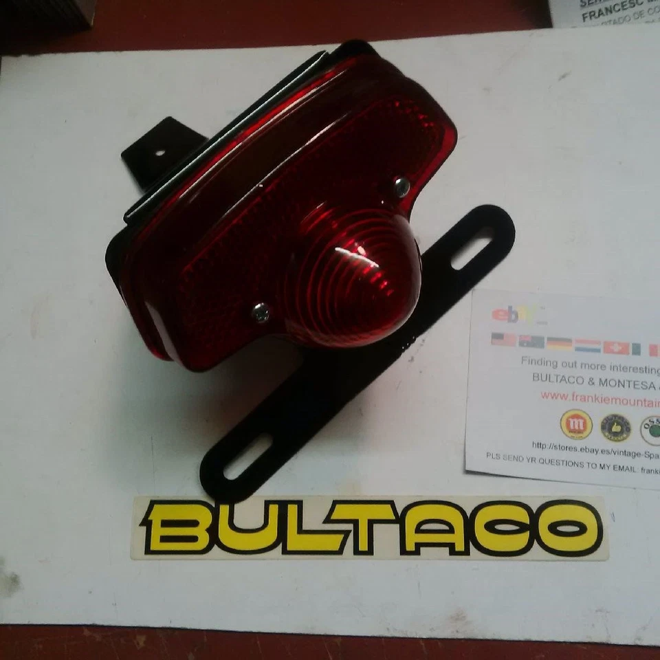LUZ TRASERA BULTACO MONTADERO + SOPORTE MATADOR MK2 LUZ TRASERA + SOPORTE Foto 4 de 4