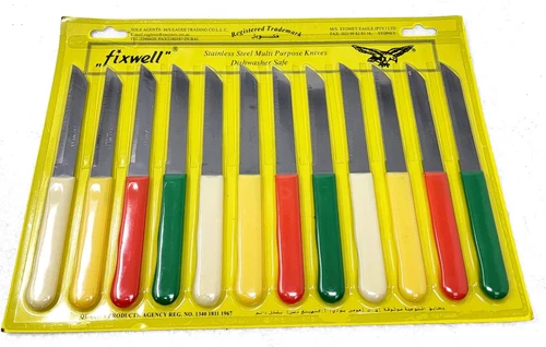 FIXWELL Stainless Steel Knife Set Of 12 Small Kitchen Vegetable Knives Assorted