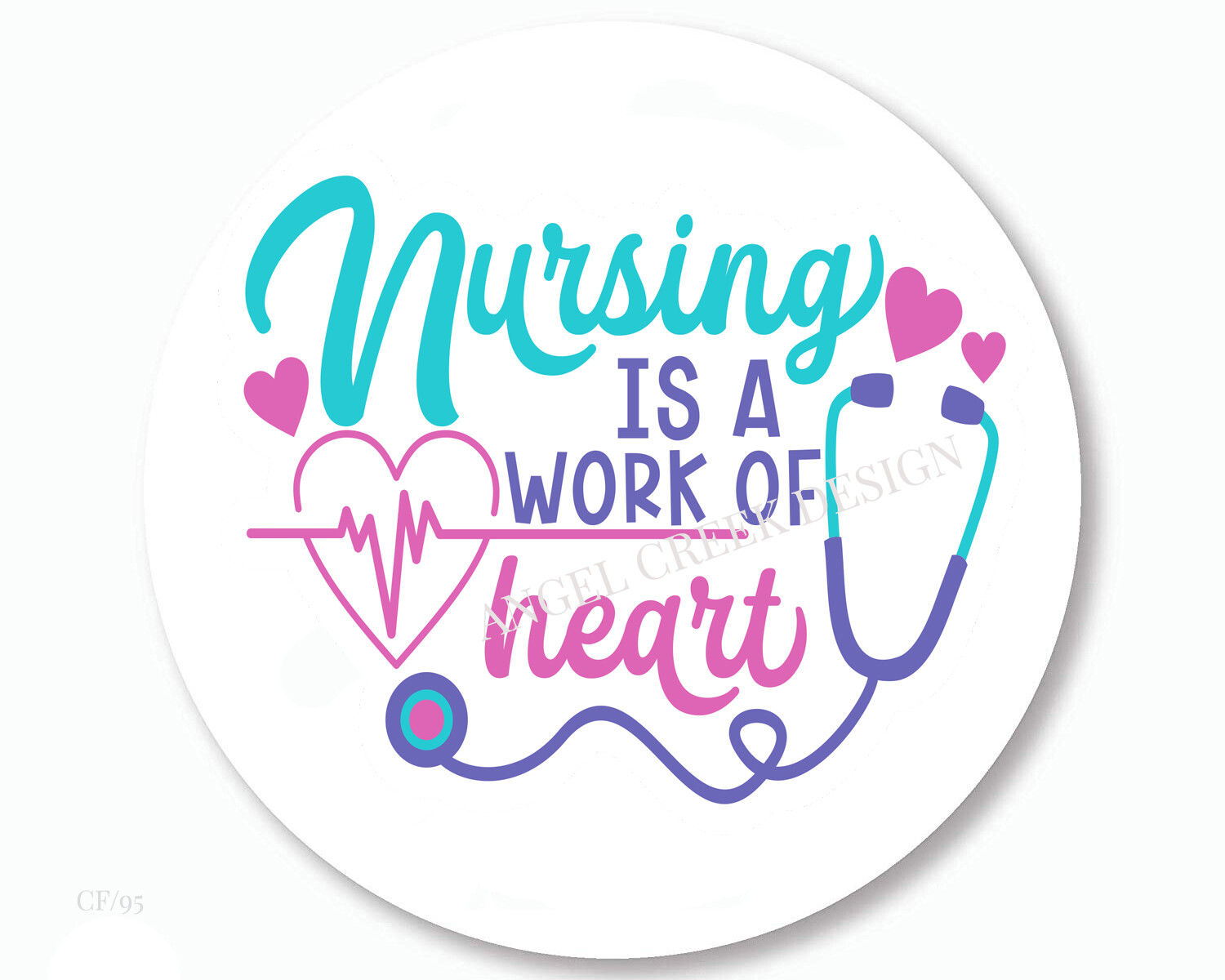 Heartfelt Nursing Stickers for CNA RN LNA Scrapbooks & Mail-image