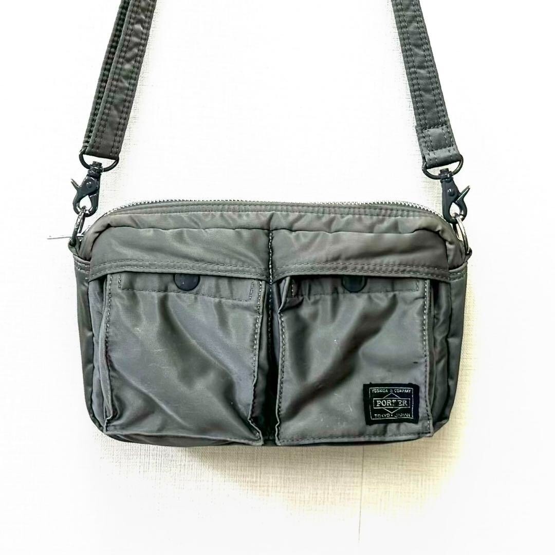PORTER Tanker Yoshida Shoulder Waist Bag Silver Gray PORTER Tanker Yoshida Shoulder Waist Bag Silver Gray