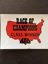 ABA 1980s RACE  CHAMPIONS CLASS WIN STICKER BMX RARE VINTAGE AUTHENTIC ORIGINAL