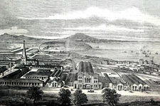 Geelong and Melbourne Railway AUSTRALIA 1855 GEELONG TERMINUS TRAIN Art Print