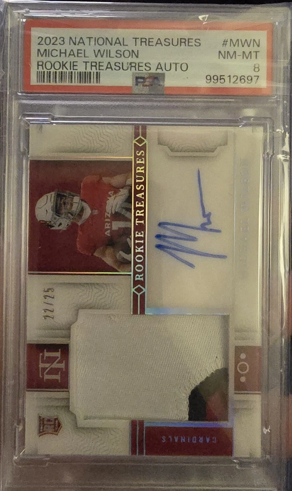 Michael Wilson Panini National Treasures Rookie Treasures Autographs #MWN Base