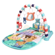 Baby Gym Play Mat 3 in 1 Fitness Music and Lights Fun Piano Activity Center Toys