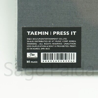 Press It (Vol.1) by Taemin (CD, 2016) for sale online | eBay