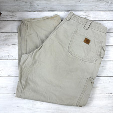 Carhartt Mens Carpenter Pants Original Fit B151 Tan 42x30 Work Grunge 41x27.5 