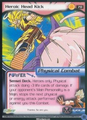 Heroic Head Kick - 070 - Limited Edition - Flat Foil Buu Saga Near Mint ...