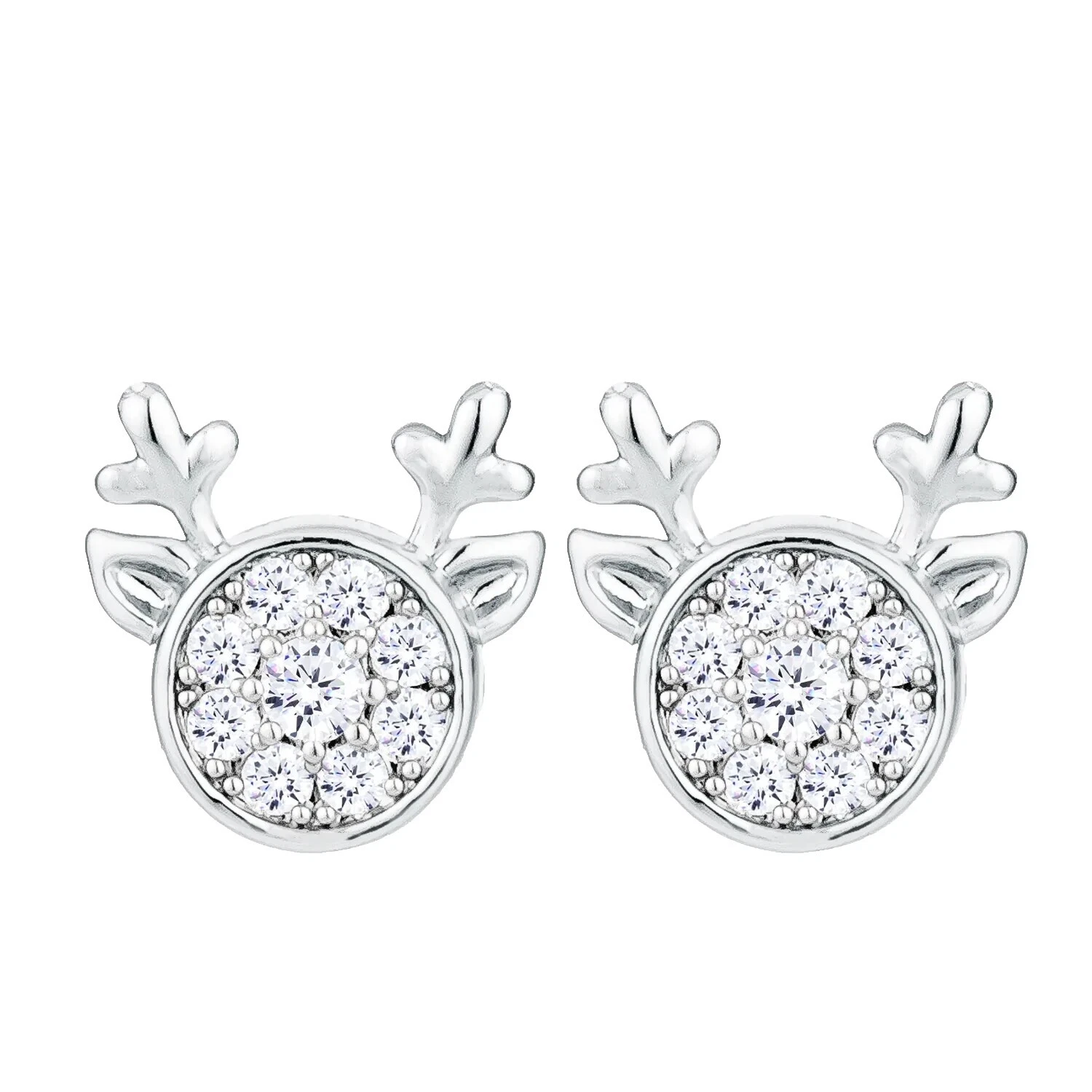 Escalador de Latón Chapado en Rodio Pendientes de Moda