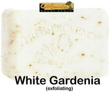 Pre de Provence WHITE GARDENIA 150 Gram French Soap Bath Shower Bar Shea Butter