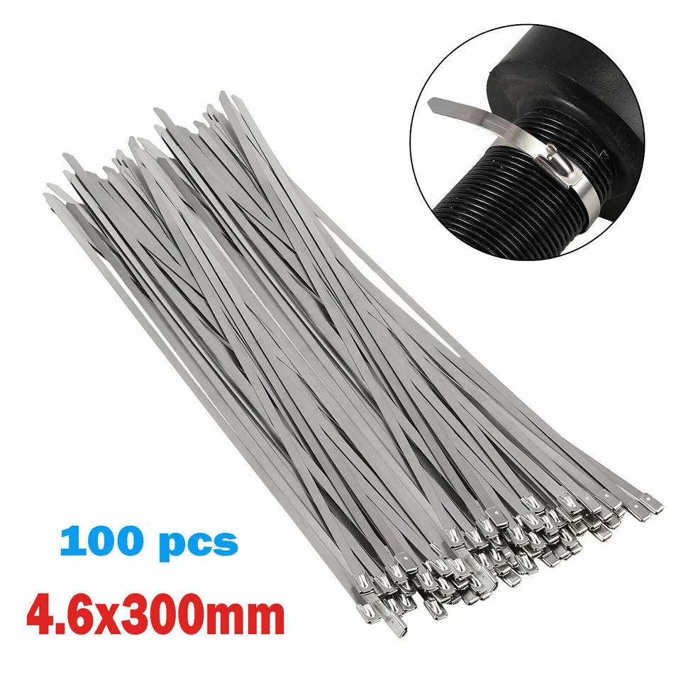 Cable Tie Gun Auto Tightener Cutter Fastener & 200pcs Stainless Steel Zip Ties - image 3 of 4