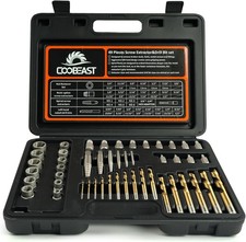 Coobeast 49Pcs Bolt Extractor Kit with Left Hand Drill Bit, Screw Extractor Set