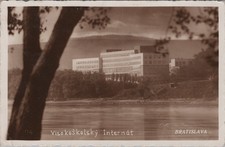 114 Visokoškolský Internát Bratislava Slovakia 1957 RPPC Postcard