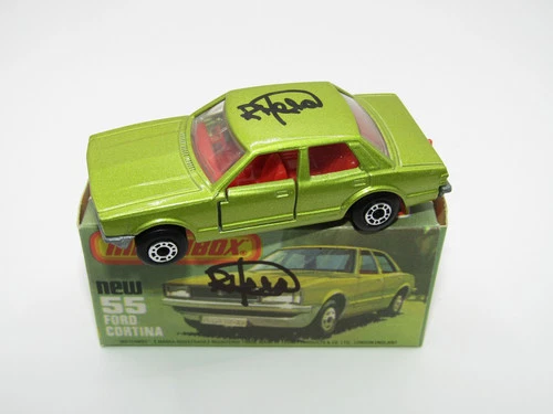 Matchbox Superfast 55D Ford Cortina Signed by Lesney Designer RSJH