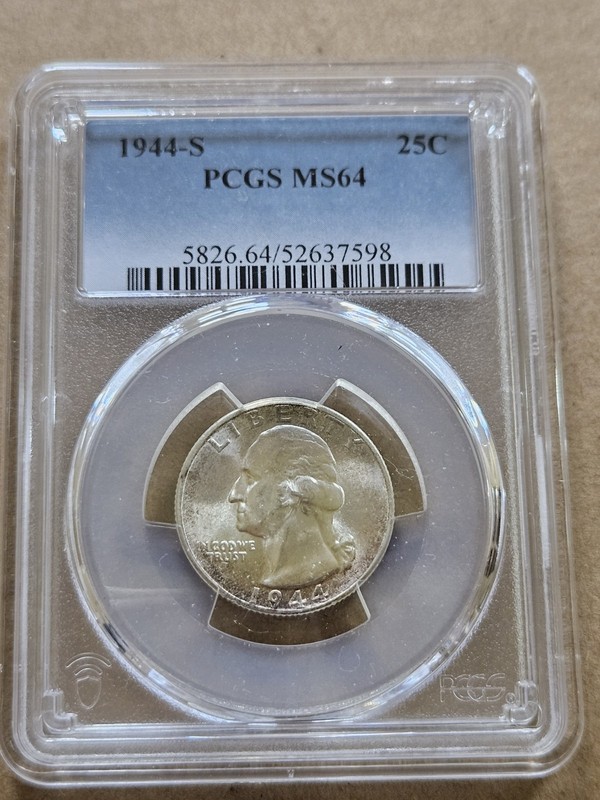 1944-S MS64 Washington Quarter