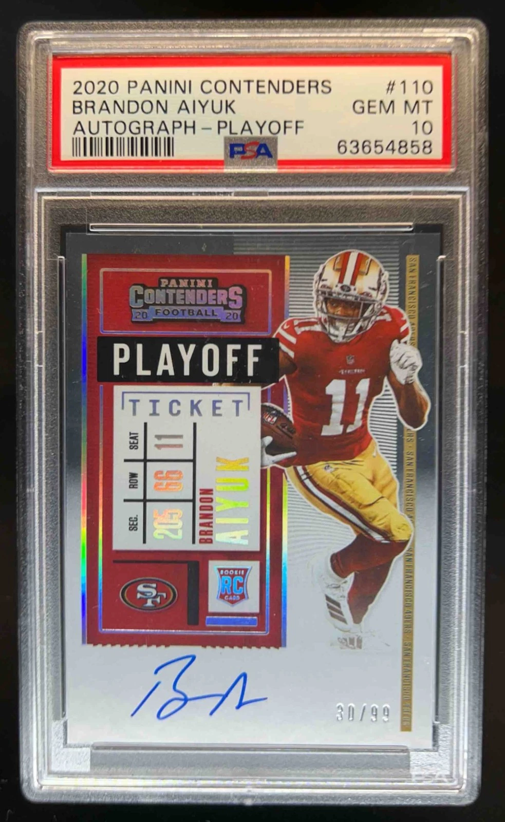 Brandon Aiyuk Panini Contenders #110 Autograph-Playoff