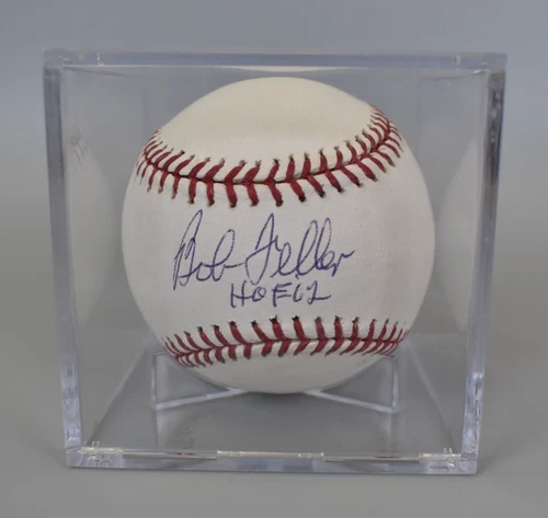 Bob Feller Signed HOF 62 Autographed Major League Baseball - MLB Authenticated