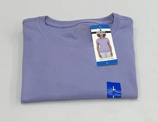 DKNY Women's Cotton Crew Neck Short Sleeve T-Shirt, Purple, Size L