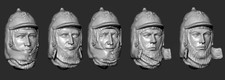 5 Pieces of 1/35 Scale WWII Soviet Tank Crew Heads Set Resin Busts for Model Kit