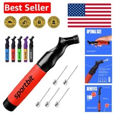 Ergonomic Ball Pump for All Sports - Push Pull Inflation System with 5 Needles